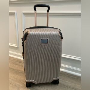 Tumi blush Latitude international carry on rose gold